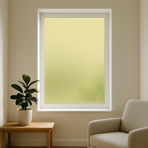 Plain Yellow Frosted Window Film