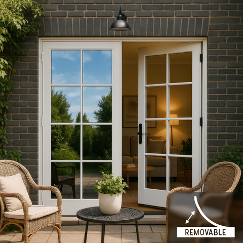 Static Cling Silver Mirror Reflective Window Film (Solar Control & Day Time Privacy Tint) No Glue Self Adhesive Glass Tint