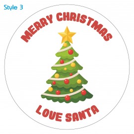 Personalised Custom Christmas Tree Christmas Sticker Label x30
