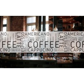 C16 - Cafe banner frosted window privacy partition - screening window partition decal.