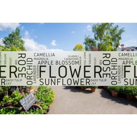 G17 - Florist banner frosted window privacy partition - screening window partition decal.