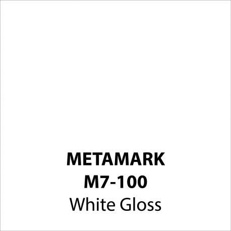 White Gloss Vinyl M7-100, Metamark 7 Series, self-adhesive, sticky back polymeric sign making vinyl