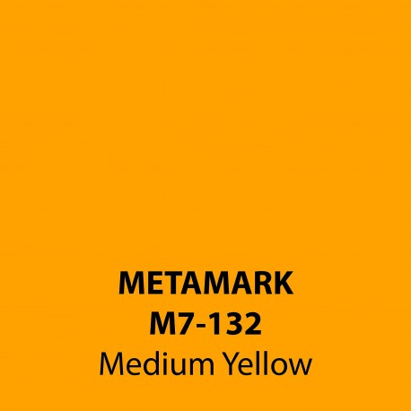 Medium Yellow Vinyl M7-132, Metamark 7 Series, self-adhesive, sticky back polymeric sign making vinyl