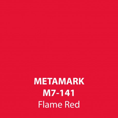 Flame Red Gloss Vinyl M7-141, Metamark 7 Series, self-adhesive, sticky back polymeric sign making vinyl