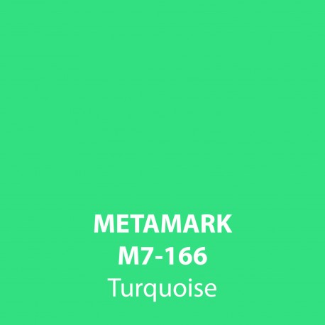 Turquoise Gloss Vinyl M7-166, Metamark 7 Series, self-adhesive, sticky back polymeric sign making vinyl