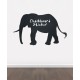 BB14 - Bespoke elephant chalkboard sticker, beautiful blackboard vinyl cut sticker, self adhesive easy install 