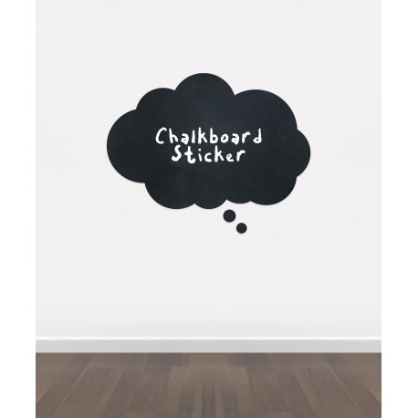 BB19 - Bespoke thought bubble chalkboard sticker, beautiful blackboard vinyl cut sticker, self adhesive easy install