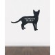 BB22 - Bespoke cat chalkboard sticker, beautiful blackboard vinyl cut sticker, self adhesive easy install