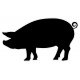 BB24 - Bespoke pig chalkboard sticker, beautiful blackboard vinyl cut sticker, self adhesive easy install