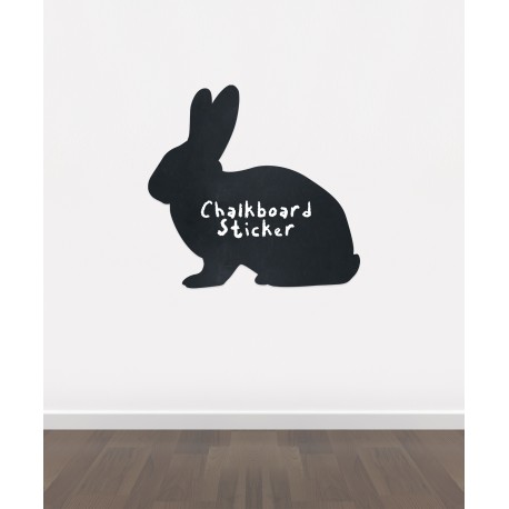 BB25 - Bespoke rabbit chalkboard sticker, beautiful blackboard vinyl cut sticker, self adhesive easy install