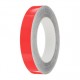 Medium Red Gloss Colour Pin Stripe tapes, 50m roll, sticky self-adhesive, vinyl decal line tape
