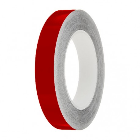 Deep Red Gloss Colour Pin Stripe tapes, 50m roll, sticky self-adhesive, vinyl decal line tape