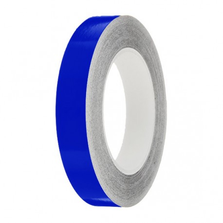 Mid Blue Gloss Colour Pin Stripe tapes, 50m roll, sticky self-adhesive, vinyl decal line tape