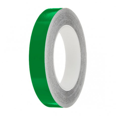 Mid Green Gloss Colour Pin Stripe tapes, 50m roll, sticky self-adhesive, vinyl decal line tape
