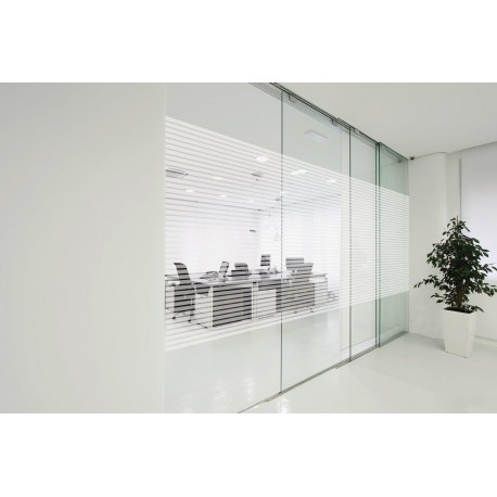 Patterned Decorative White Frosted Window Film - Privacy Frosted Glass Film SIRI LINE PATTERN