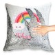 Rainbow Smile Magic Reveal Cushion Cover PERSONALISED Sequin Pillow Xmas Gift