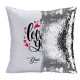 I Love You Magic Reveal Cushion Cover PERSONALISED Sequin Pillow Xmas Gift