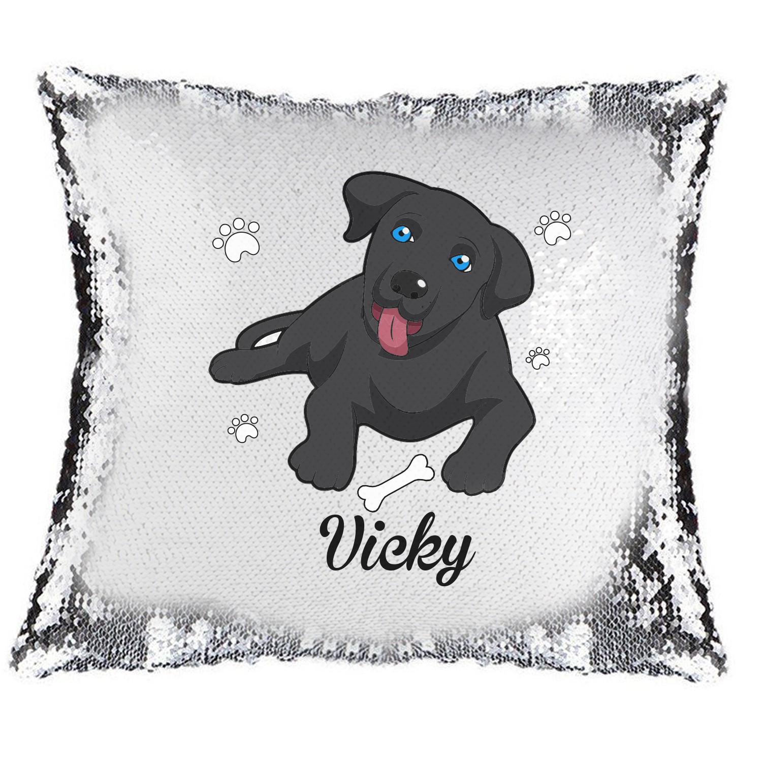 Personalised sequin reveal clearance cushion