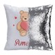 Love Bear Magic Reveal Cushion Cover PERSONALISED Sequin Pillow Xmas Gift