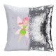 Pink Fairy Magic Reveal Cushion Cover PERSONALISED Sequin Pillow Xmas Gift