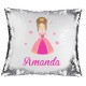 Princess Magic Reveal Cushion Cover PERSONALISED Sequin Pillow Xmas Gift