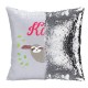 Sloth Magic Reveal Cushion Cover PERSONALISED Sequin Pillow Xmas Gift