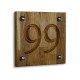 Solid Bespoke Wood Laser Engraved Door Number