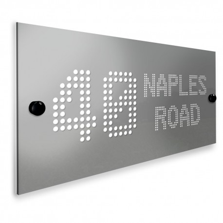 3D Acrylic Contemporary ‘Hole Punched’ Door Number / House Plaque (Rectangle)