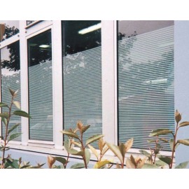 Patterned Decorative White Frosted Window Film - Privacy Frosted Glass Film FR04 4MIL LINE PATTERN