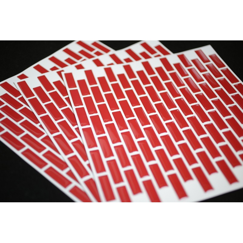 Bright Red Mosaic Luxury 3D Gel MOSAIC TILE Wall Transfer