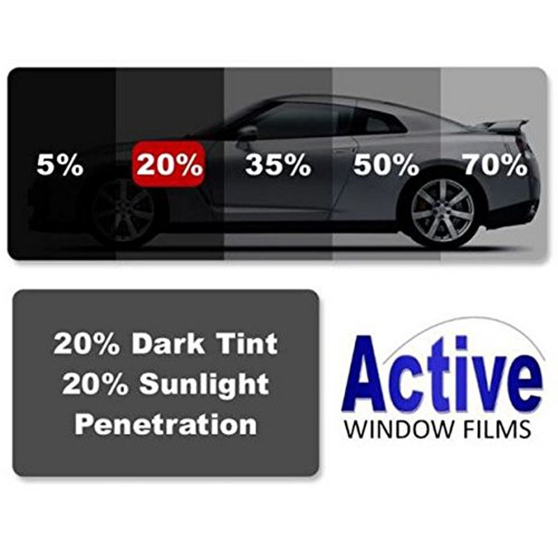 OTOLIMAN 2Ply Premium Uncut Roll Window Tint Film%15 Dark Black 20 Inchx20'Ft Car Home Office Glass Scratch Resistant Film 20inc x 240inc 