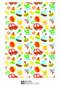 Childrens Toy Pattern Print Bespoke Custom Frosted Window Film 