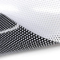 One way vision printable, a self adhesive perforated vinyl window film, custom bespoke privacy