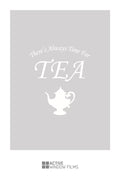 C4 - 'Always Time For Tea' cut out bespoke custom frosted commercial tearoom window film