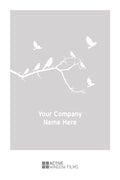 G2 - Personalised garden centre birds & branch cut out bespoke custom frosted commercial window film