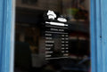 BK6 - Bespoke bread, rolling pin silhouette opening hours, vinyl cut sticker, contour cut, for commercial windows/glass