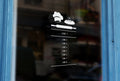 BK6 - Bespoke bread, rolling pin silhouette opening hours, vinyl cut sticker, contour cut, for commercial windows/glass