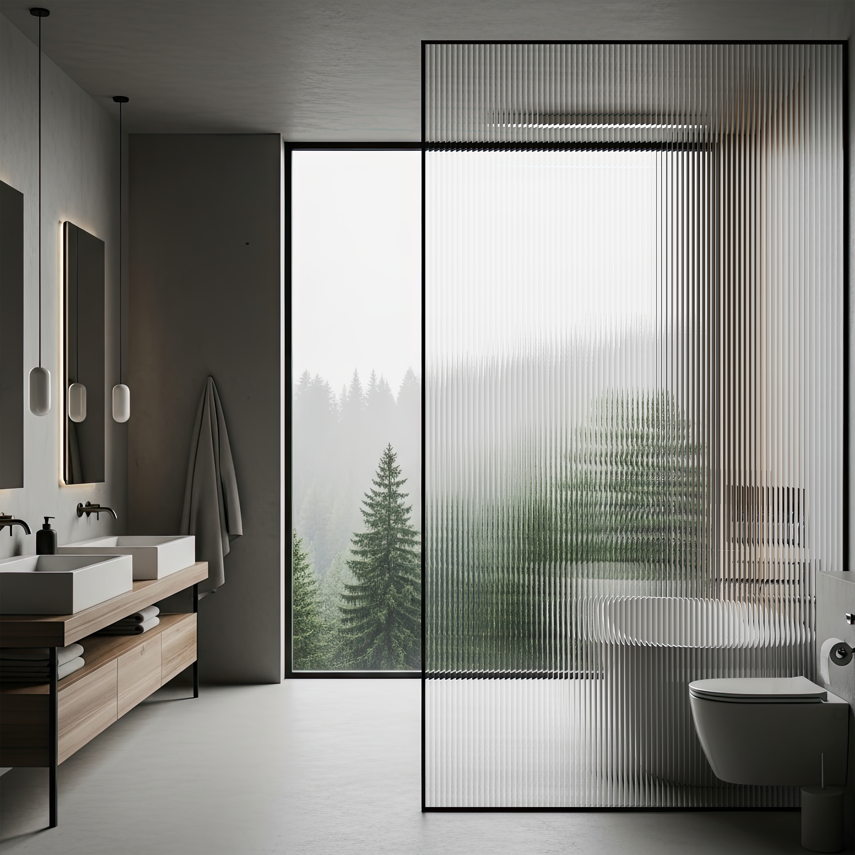 Window Film Ribbed Reeded Window Film, Self-Adhesive Privacy Fluted Glass Film 6mm ...