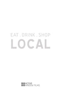 LS8 - Bespoke 'eat, drink , shop , local', vinyl cut window sticker, contour cut, for commercial windows/glass or walls.