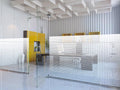 Decorative Frosted Stripe Patterned Window Film, Frosted Vinyl Privacy Glass Covering ALP