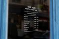 D16  - Bespoke dental/gp opening hours, vinyl cut window sticker, contour cut, for commercial windows/glass or walls.