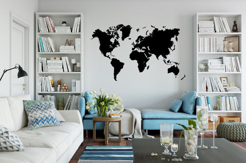 World Map Vinyl Wall Sticker