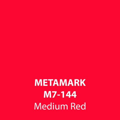 Medium Red Gloss Vinyl M7-144, Metamark 7 Series, self-adhesive, sticky back polymeric sign making vinyl