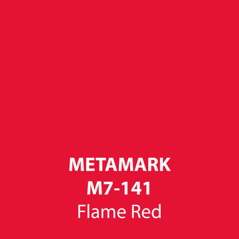 Flame Red Gloss Vinyl M7-141, Metamark 7 Series, self-adhesive, sticky back polymeric sign making vinyl