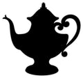 BB17 - Bespoke tea pot chalkboard sticker, beautiful blackboard vinyl cut sticker, self adhesive easy install