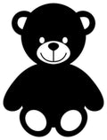 BB18 - Bespoke teddy bear chalkboard sticker, beautiful blackboard vinyl cut sticker, self adhesive easy install