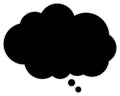 BB19 - Bespoke thought bubble chalkboard sticker, beautiful blackboard vinyl cut sticker, self adhesive easy install
