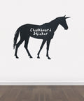 BB20 - Bespoke unicorn chalkboard sticker, beautiful blackboard vinyl cut sticker, self adhesive easy install