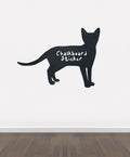 BB22 - Bespoke cat chalkboard sticker, beautiful blackboard vinyl cut sticker, self adhesive easy install