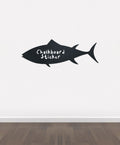 BB23 - Bespoke fish chalkboard sticker, beautiful blackboard vinyl cut sticker, self adhesive easy install